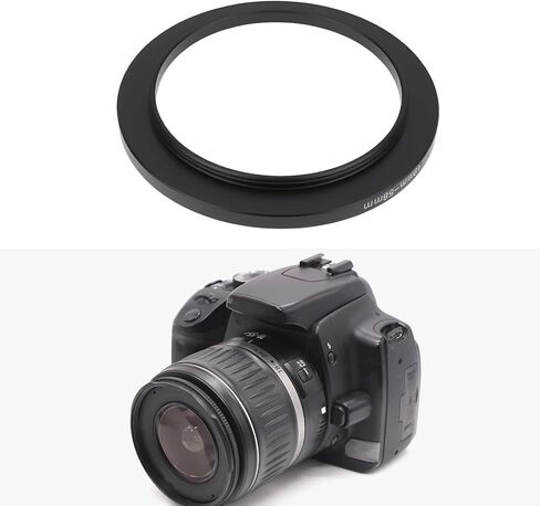 2 Pack Step Up Ring 49mm to 58mm Lens Filter Adapter Slim Aluminum Compatible with DSLR and Mirrorless Cameras in Kuwait