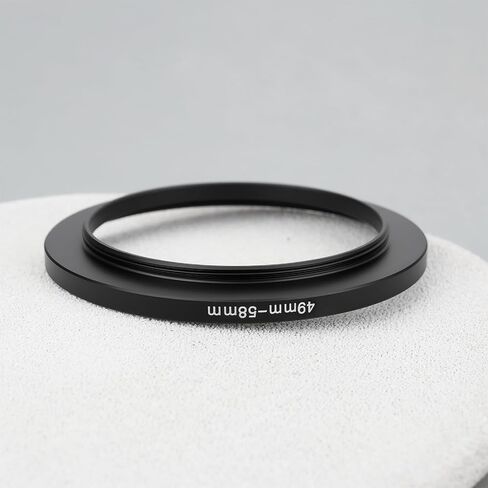 2 Pack Step Up Ring 49mm to 58mm Lens Filter Adapter Slim Aluminum Compatible with DSLR and Mirrorless Cameras in Kuwait