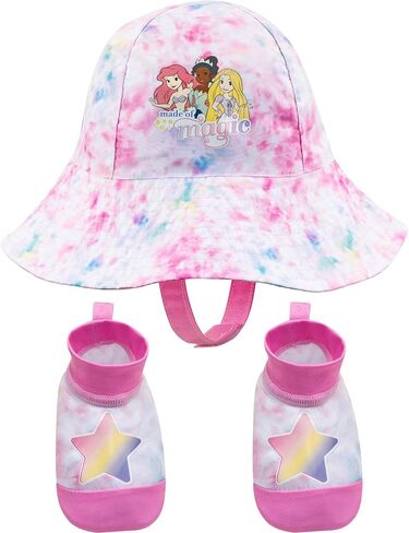 Disney Princess Tie-dye Bucket Hat and Swim Booties Set, Sun Protection UPF 50+ - Age 0-12 Months in Kuwait