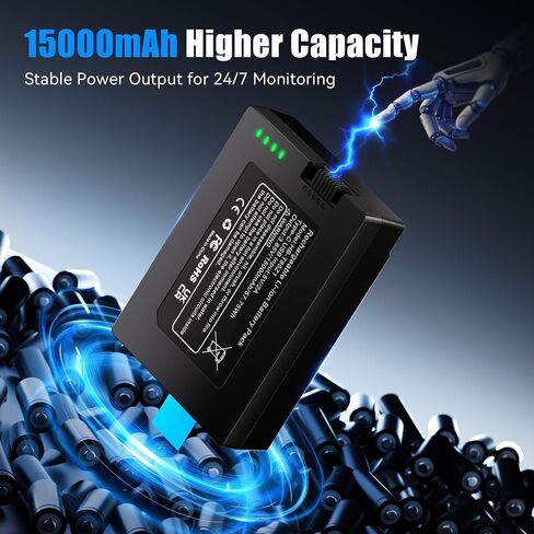 Fulpower 15000mAh Replacement Battery for eufy FamiLock S3 Max,S3 | 3.85V Li-ion, ultra-long standby, LED indicator, fireproof PC case, multi-protection, USB-C cable, eufy battery replacement in Kuwait