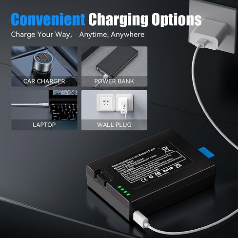 Fulpower 15000mAh Replacement Battery for eufy FamiLock S3 Max,S3 | 3.85V Li-ion, ultra-long standby, LED indicator, fireproof PC case, multi-protection, USB-C cable, eufy battery replacement in Kuwait