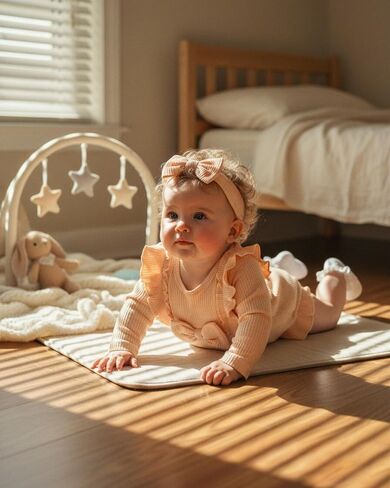 Renotemy Baby Girl Clothes Ruffle Bodysuit Romper Long Sleeve Cotton Outfit with Headband Preemie Newborn Fall Winter Gifts in Kuwait