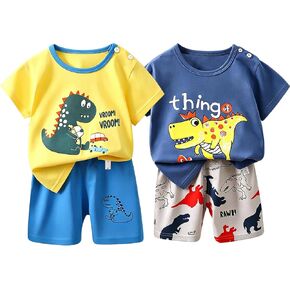 Toddler Boys T-shirts and Shorts Set 4PCs Baby Clothes Summer Outfit in Saudi Arabia
