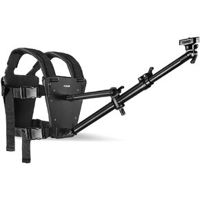 FLYCAM DSLR Camvest حزام تثبيت للكاميرا بدون استخدام اليدين، 1.3 كجم / 3 رطل | L47 عمود تلسكوبي بطول 3 أقدام مع إمالة رأس الكرة بمقدار 180 درجة لزوايا التصوير من منظور الشخص الثالث أو منظور الشخص الثالث in Kuwait