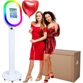 RDYMONKEY Photo Booth for Any Ipad Photo Booth Stand Shell with Free Custom Logo Remote Control RGB Beauty Ring Lights Portable Photobooth Machine and Honeycomb Box Perfect for Parties Wedding Events in Kuwait