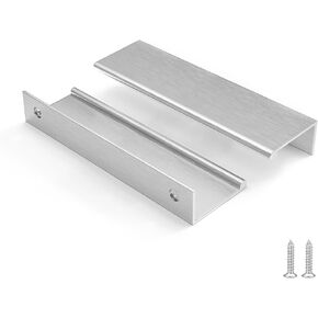 Rergy 20 Pack Black Cabinet Pulls 5 inch Edge Finger Pull Aluminum Alloy Hardware for Dresser Drawer Handles in Saudi Arabia