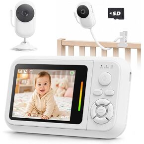 Baby Monitor with Camera and Audio, 2.8" Screen No WiFi Baby Monitor for Nursery and Travel, Portable Baby Camera Monitor with Auto Night Vision, VOX, 2-Way Talk, Temperature Sensor & Lullabies in Kuwait