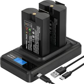 【2026 Upgrade】Ring Battery 2Pack, 7200mAh Replacement Batteries with LED Charger for Ring Doorbell Camera 2/3/3 Plus/4, Spotlight & Stick Up Cam, Rechargeable Upgraded Lithium Li-ion Batteries 3.65V in Kuwait
