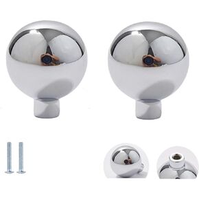 Cabinet Handles,2Pack Brass Ball Silver Chrome Plated Wardrobe Door Knobs in Kuwait