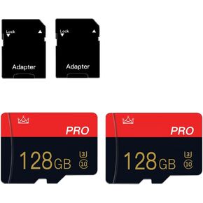 2 Pack Micro sd Card 128GB Class 10 with Adapter High Speed Memory Card for Tablet, Drone in Kuwait