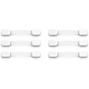Child Safety Cabinet Locks (6 Pack) – Adjustable Baby Proofing Strap Latches with Strong 3M Adhesive – No Drill Childproof Locks for Drawers, Cabinets, Fridge, Door, Closet, Black (Pack of 6) in Kuwait