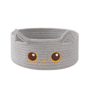 OIASKET Small Cotton Rope Storage Basket 11"×11"×4.7" Round Cat Toy Basket for Living Room, Gift Baskets for Baby Shower, Halloween, Cute Decorative Pet Toy Box, Brown Gradient in Saudi Arabia