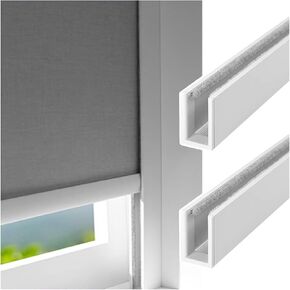 Extra Long U-Channel Light Gap Blockers for Blinds, Effective Light Blocking Strips for Nursery, Bedroom, and Dormitory Shades – Enhance Privacy and Comfort,2pcs Gray,74in/188cm in Kuwait