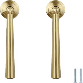 Cabinet Handles,2 Pcs Pure Brass Handle Drop-Shaped Tag Drawer Cabinet Door Pendant(J Large Matte Brushed) in Saudi Arabia