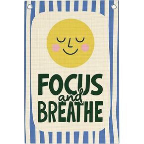 Inspirational Nursery Wall Banner for Boy Girl Blue Stripe Smile Decor | Inclusive Class Tapestry Gifts for Teacher Student Back to School Decor for Home Office Bedroom Playroom 28 x 22 Inches in Kuwait