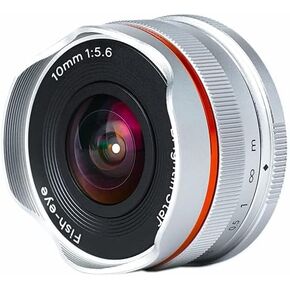 Brightin Star 10mm F5.6 II Fisheye Manual Focus Prime Lens for Sony E Mount APS-C Mirrorless Cameras, Fit for ZV-E10, A7IV, A6400, A7II, A7SIII, A7III, A7C, A6600, A7RIV, A7RIII, NEX(Black) in Kuwait