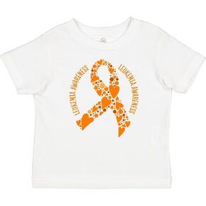 inktastic Leukemia Awareness Orange Ribbon Made of Hearts Baby T-Shirt in Kuwait
