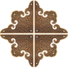 Antique Brass Decorative Box Corner Protector, 4Pcs Wooden Jewelry Gift Box Cabinet Chest Accessories Guard Edge Cover Flat Corner Brace (Bronze, Printing Pattern) in Saudi Arabia
