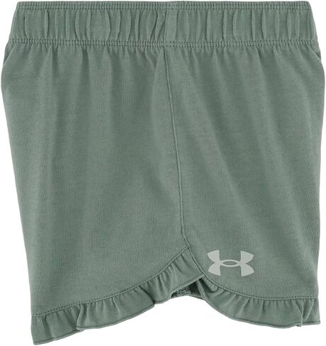Under Armour Infant Newborn Baby Girls' 2-Piece Short Sleeve Graphic Tee & Shorts Set, Outdoor Collection | Prime Pink Friends | 12 Month (12M) in Kuwait