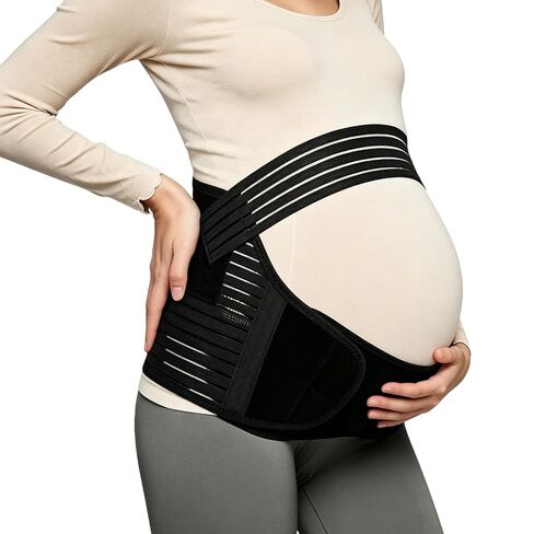 Maternity Support Belt, Breathable Adjustable Pregnancy Belly Band, 3 in 1 Belly Support Bands for Pregnant Women, Relieve Waist Discomfort for Daily Pregnant & Postpartum Use (X-Large) in Kuwait