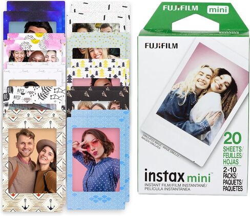 Fujifilm Instax Mini Film (60 Sheets) – Six Packs of Instax Mini Fuji Film - Compatible with All Instax Mini Cameras and Printers - Bundled with 60 Moshify Sticker Frames in Kuwait