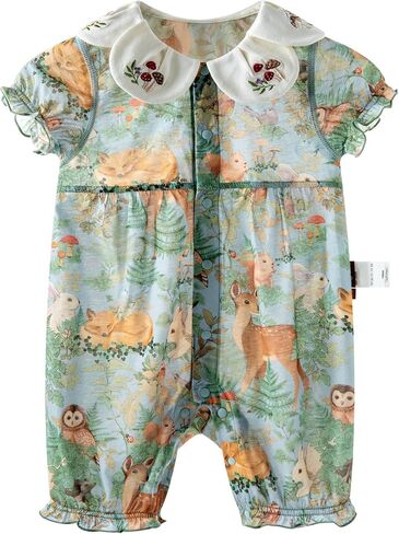 Organic Cotton Baby Romper for Boys & Girls, Short Sleeve Fairy Tale Jumpsuit, Soft & Breathable Summer Outfit Newborns in Kuwait