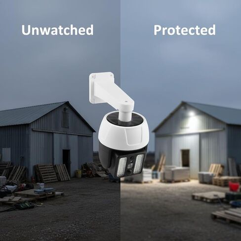 66 LED Solar Dummy Security Camera, 360° Rotating, Remote Control, Waterproof Fake Camera with Motion Sensor, Auto On/Off, Anti-Theft for Garden Yard Home, 7.87 x 4.72 in in Kuwait