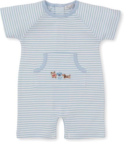 kissy kissy Baby Boys Infant Playground Pups Stripe Short Playsuit in Kuwait