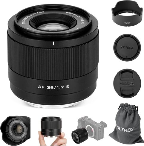 VILTROX AF 14mm F4.0 Air Prime Lens for Sony FE-Mount | 112.6° Ultra-Wide Angle, 6oz Lightweight, 2.5*2.2in Compact, STM Autofocus, Full-Frame, 2HR+4ED+2ASPH, 58mm filter thread in Kuwait
