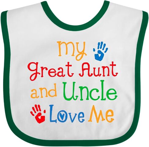 inktastic My Great Aunt and Uncle Love Me Niece Nephew Baby Bib in Kuwait