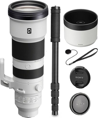 Sony FE 400-800mm f/6.3-8 G OSS Lens Bundle E | Full-Frame Super Telephoto Zoom with Optical SteadyShot & G-Series Optics | for Wildlife & Long-Range Photos (SEL400800G) + Monopod + Cap Keeper in Kuwait
