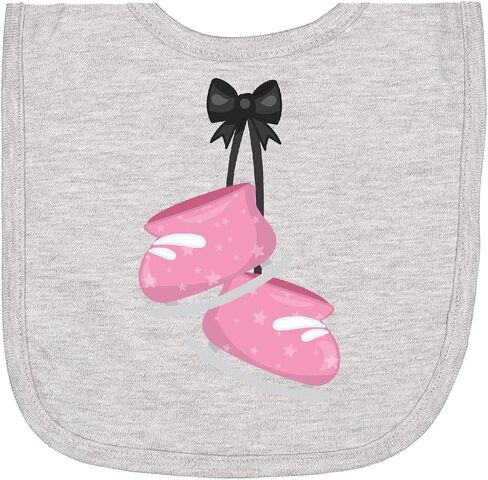 inktastic Pink Skates, Ice Skating, Figure Skating, Stars Newborn Bib in Kuwait