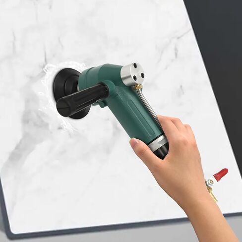 700W 12000rpm Air Grinder, 4-Inch Pneumatic Air Wet Stone Polisher Grinder Infinitely Variable Speed Water Wet Air Sander, Portable Concrete Polighing Air-Powered Stone Polishing Kit in Kuwait