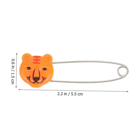 Totority 30pcs Stainless Steel Animal Head Safety Pins Newborn Diaper Fasteners Cloth Diaper Pins for Clothes Securing in Kuwait
