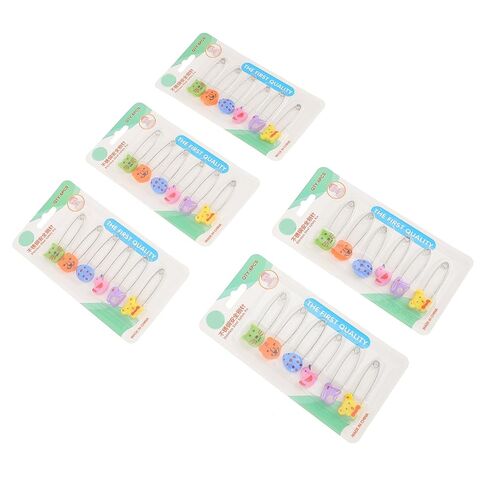 Toddmomy 30pcs Animal Safety Pins Stainless Steel Diaper Fasteners with Cute Animal Heads for Newborns Cloth Diaper Accessories in Kuwait