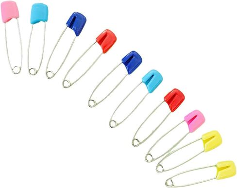 Fafeicy 50 Pcs Diaper Pins, Stainless Steel Baby Safety Pins with Plastic Head, 2.05 Inch Versatile for Cloth Diapers, Crafts, Laundry (Large Size 2.05 Inch) in Kuwait