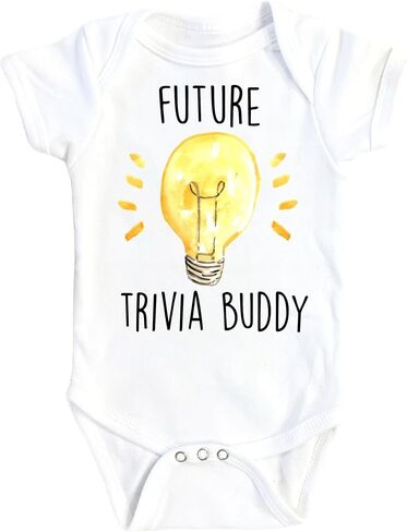 Future Trivia Buddy - Baby Boys Girls Clothes Infant Romper Bodysuit One-Piece Funny Cute born Outfit in Kuwait
