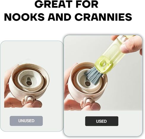 3 in 1 Cup Lid Gap Cleaning Brush Set, Multifunctional Bottle Cleaning Brush, Cleans Narrow Bottles Easily, Home Kitchen Crevice Brush Tools (3 Pack) in Kuwait