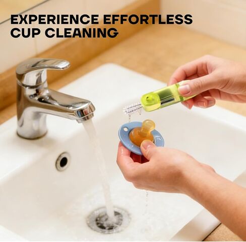3 in 1 Cup Lid Gap Cleaning Brush Set, Multifunctional Bottle Cleaning Brush, Cleans Narrow Bottles Easily, Home Kitchen Crevice Brush Tools (3 Pack) in Kuwait