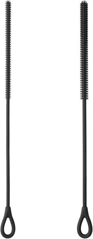 2 Pcs 6mm and 9mm Silicone Straw Cleaner Brush Reusable Straw Cleaner Pipe Cleaning Brush with Aniti Slip Long Handle for Glass Pipe in Kuwait