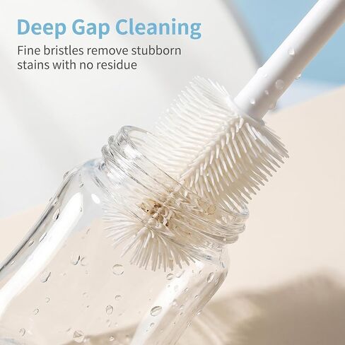 1pc Bottle Cleaning Brush Long Handled Cup Brush Silicone Household Cleaner for Cleaning Sport Water Bottles, Straws, Coffee Mug, Cups, Baby Bottle in Kuwait