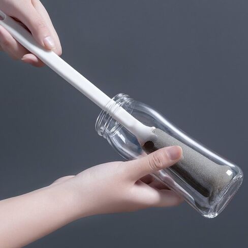 1pc Nordic Long Handle Sponge Brush for Bottle Cup Jug Cleaner Kitchen Tools Cleaning Supplies Dishwashing Scrubber in Kuwait