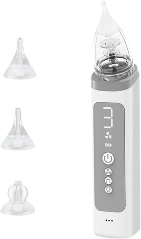 Baby Nasal Aspirator, 3 Suction Levels Electric ,Adjustable Suction, USB Rechargeable Nose Cleaner for Newborn, Infant & Toddler in Kuwait