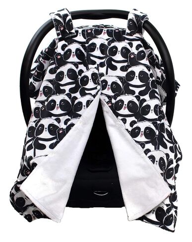 Dear Baby Car Seat Canopy 40"x30" Soft Lightweight Fabric – Aviator Pandas | Easy to Wash with Cute Patterns & Vibrant Colors – Crafted For Little Ones, Ideal for Milk Time, Summer Days & Cooler Weather in Kuwait