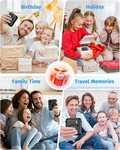 Instant Camera, Dual-Lens Kids Camera Instant Print for Boys Girls Christmas Birthday Gifts, 1080P Digital Cameras for Kids Teens with Print Paper, 32GB Card, Toddle Toy for Age 4-12 Years(Black) in Kuwait