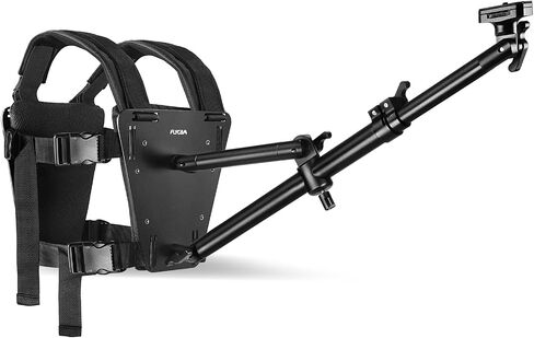 FLYCAM DSLR Camvest Hands-Free Body Camera Mount Harness, 1.3kg/3lb | L47 3ft telescopic pole with 180° ball-head tilt for POV or third-person shooting angles in Kuwait