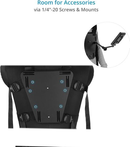 FLYCAM DSLR Camvest Hands-Free Body Camera Mount Harness, 1.3kg/3lb | L47 3ft telescopic pole with 180° ball-head tilt for POV or third-person shooting angles in Kuwait