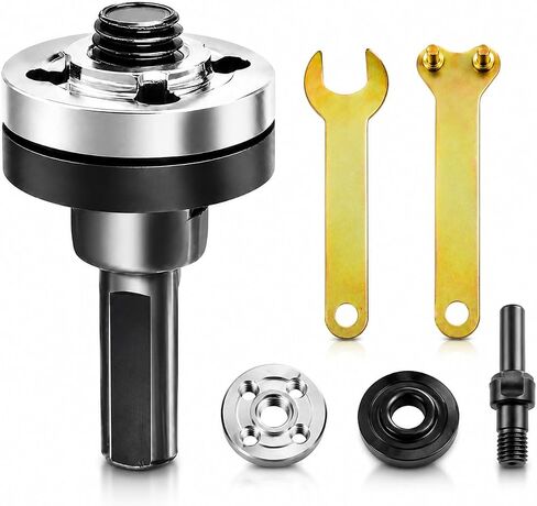 5Pcs Angle Grinder Adapter, Drill to Angle Grinder Conversion Kit, Electric Drill Connecting Rod Set, 10mm Metal Adapter Accessories for Cutting Grinding Polishing Power Tools in Kuwait