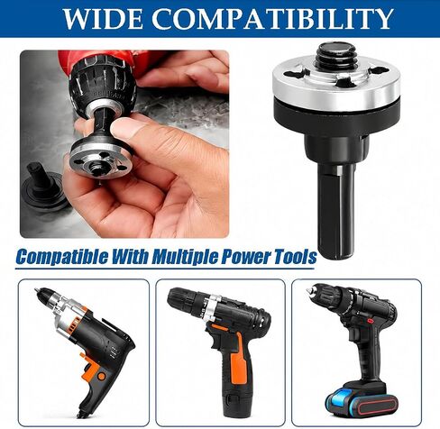 5Pcs Angle Grinder Adapter, Drill to Angle Grinder Conversion Kit, Electric Drill Connecting Rod Set, 10mm Metal Adapter Accessories for Cutting Grinding Polishing Power Tools in Kuwait