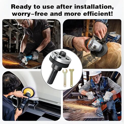 5Pcs Angle Grinder Adapter, Drill to Angle Grinder Conversion Kit, Electric Drill Connecting Rod Set, 10mm Metal Adapter Accessories for Cutting Grinding Polishing Power Tools in Kuwait